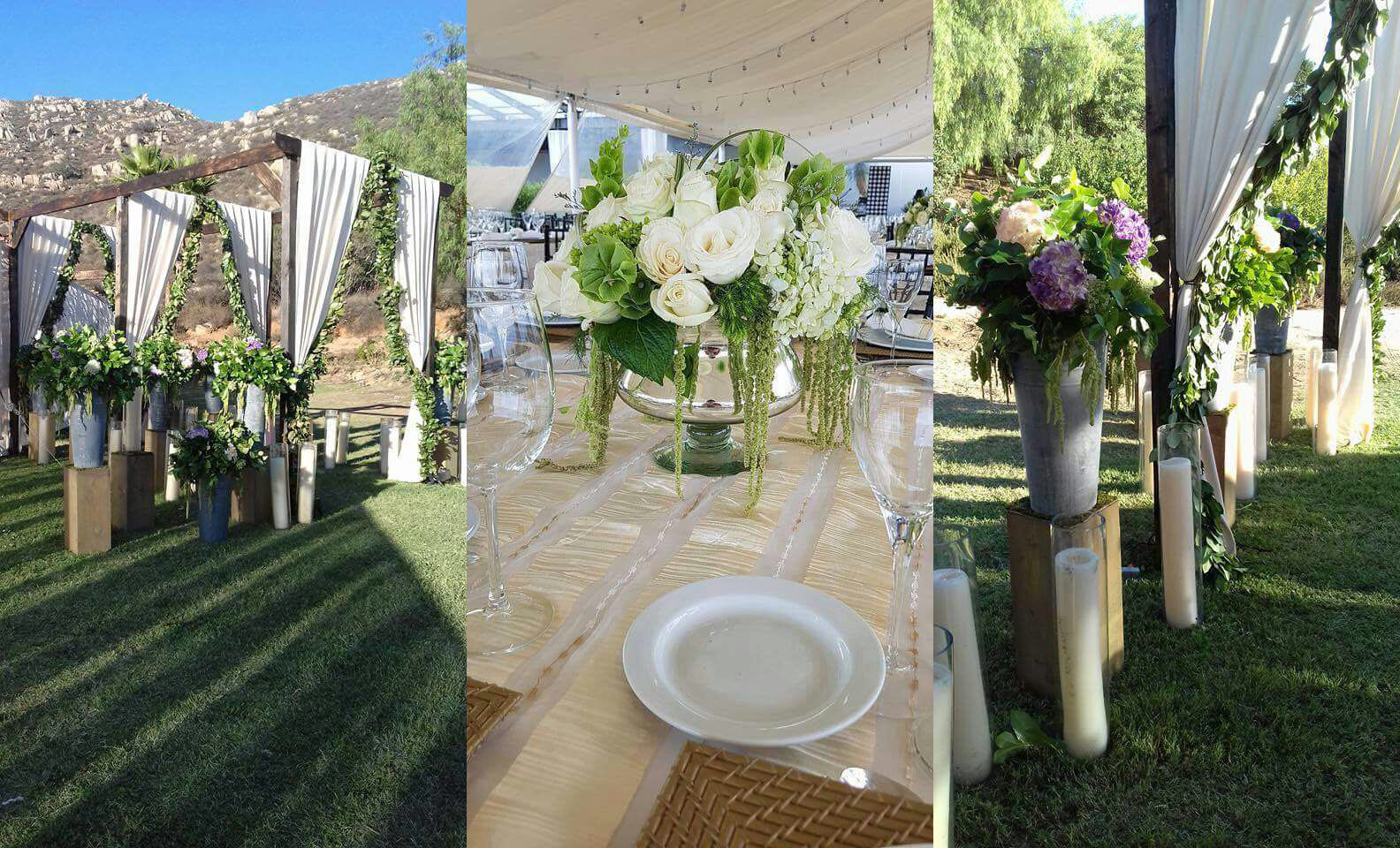 Outdoor wedding decor