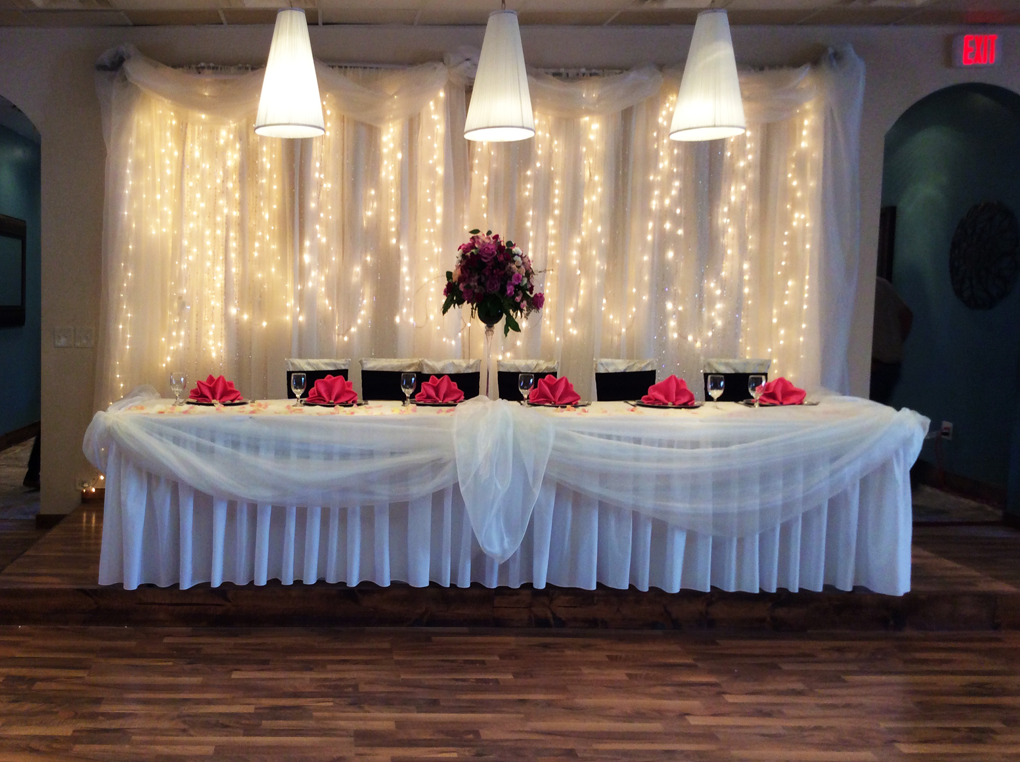 Nicely decorated wall and table