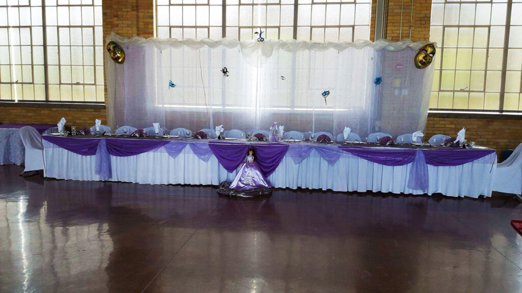 Quinceanera's long table